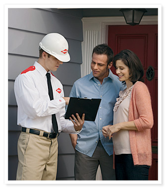 Orkin Man consulting home owners
